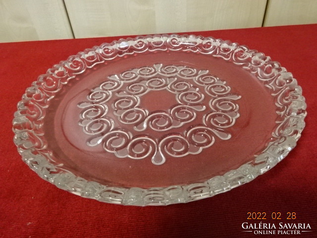 Round glass cake tray with a diameter of 31 cm. He has! Jókai.