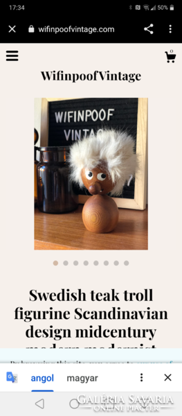 Wifinpoof Vintage Swedis Teak Troll ritkaság
