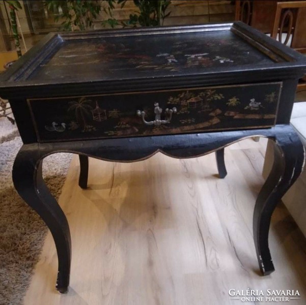 Ill. Napóleon- kori barokk kinaizáló asztal - Jardinière