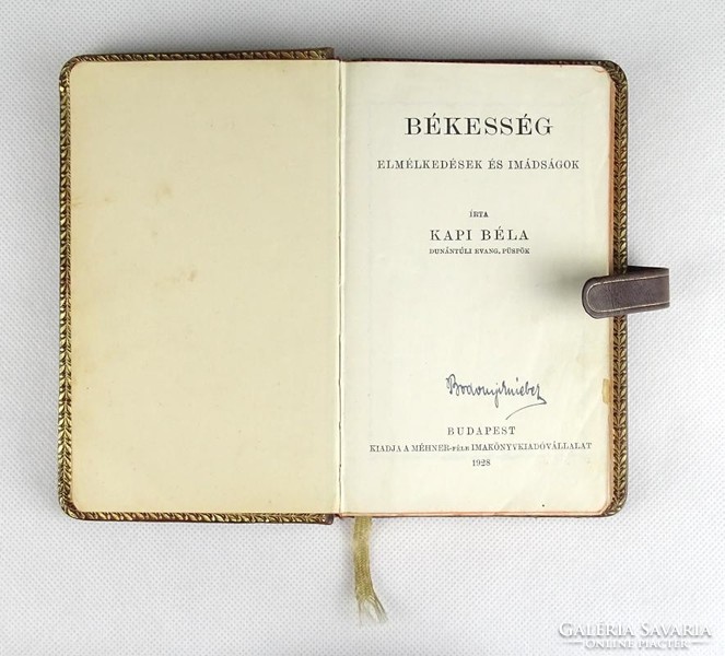1H528 kapi béla: peace 1928 leatherback prayer book