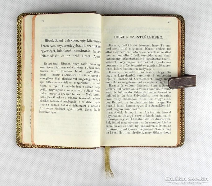 1H528 Kapi Béla : Békesség 1928 bőrkötéses imakönyv