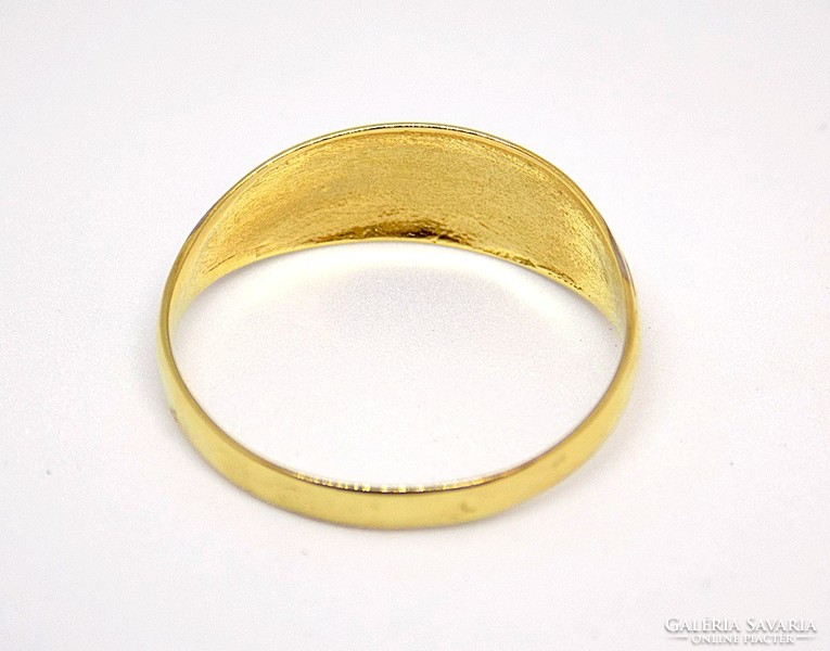 Sárga-fehér arany kő nélküli gyűrű (ZAL-Au78257)