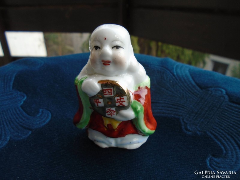 Antique hand painted Chinese wise statuette