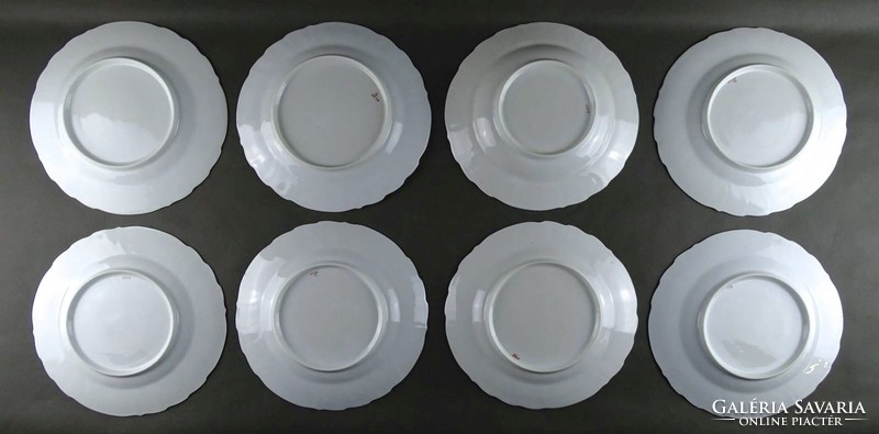 1H830 Lila virágos porcelán tányér csomag 8 darab
