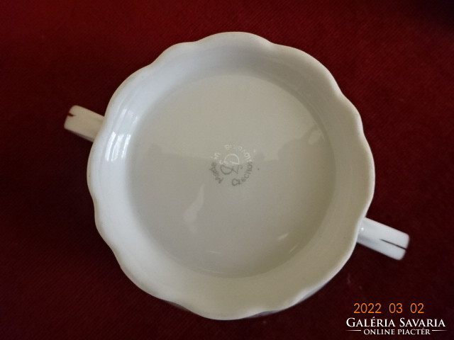 Czechoslovak porcelain teapot, milk spout and sugar bowl. He has! Jókai.