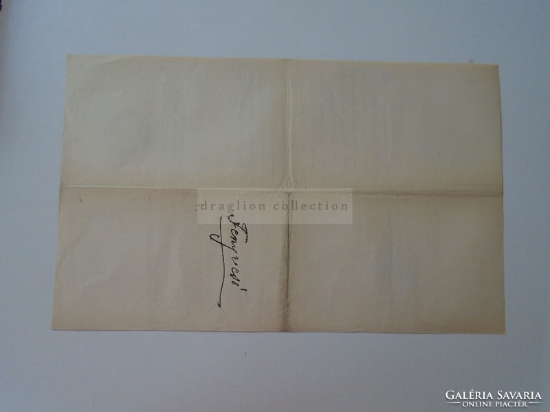 ZA393.4 Régi dokumentum Budapest 1885 -Fenyvesi Sándor -Jozefa Zeiler - Leonardus Lollok  aláírása