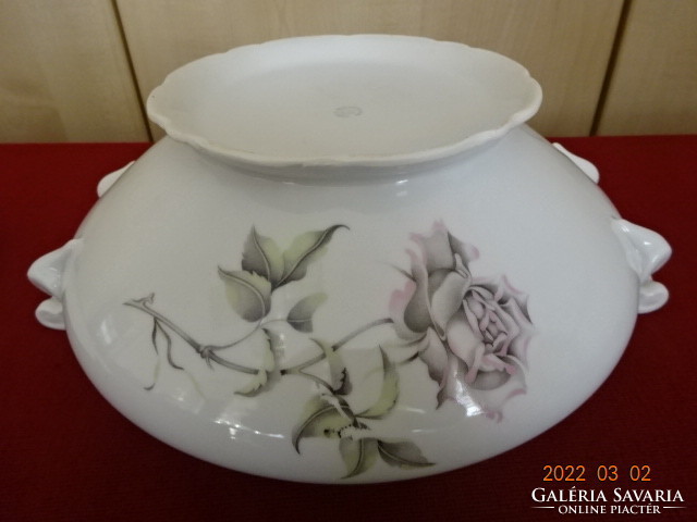 Czechoslovak porcelain soup bowl with rose pattern. He has! Jókai.