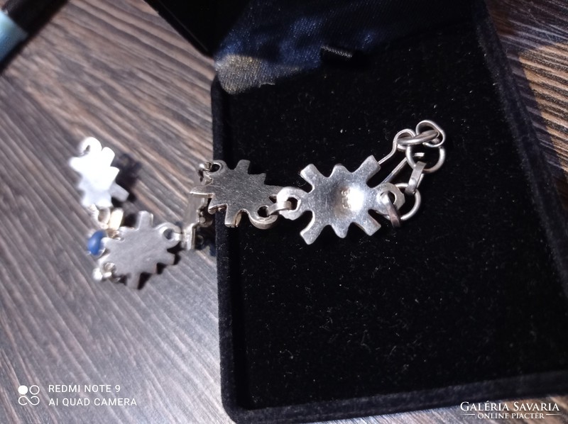 Silver bracelet / bracelet with lapis lazuli