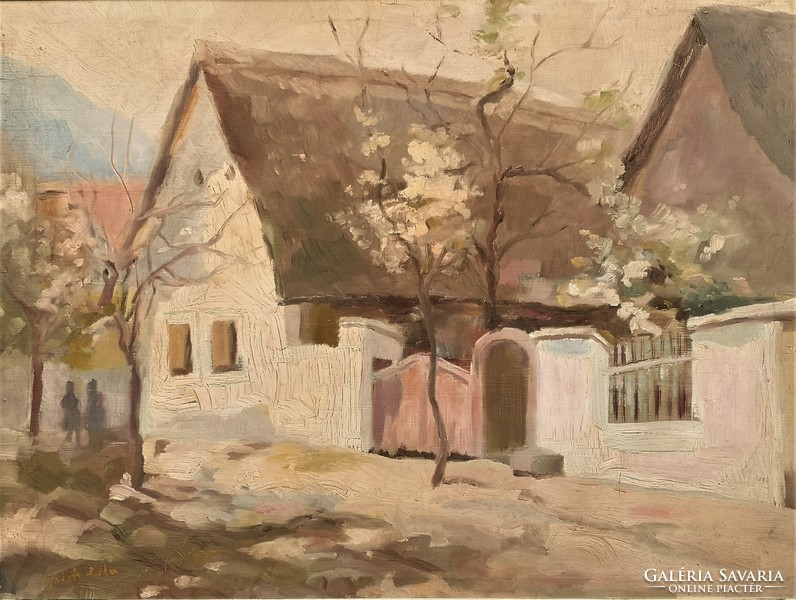 Lál Gálffy (1902-1980) landscape of Szentendre c. Painting with original guarantee!