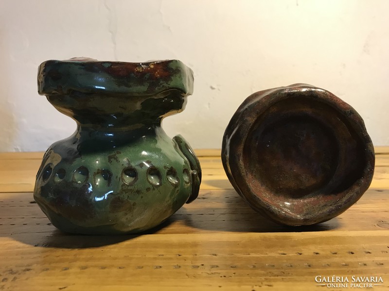 Modern ceramic vase with jug and table disc in pair p-3