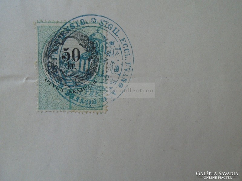 ZA393.9 Régi dokumentum  Budapest  1876 - Anton Litzinger - -Maria Goldschmidt - (UDVARI, Tolna)