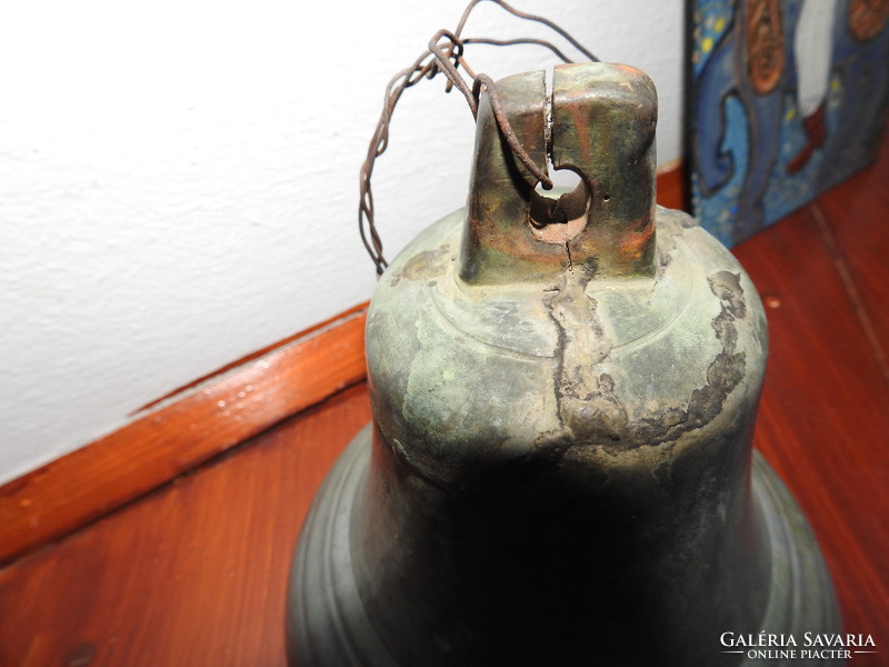 Large antique bronze bell - bell size 16!