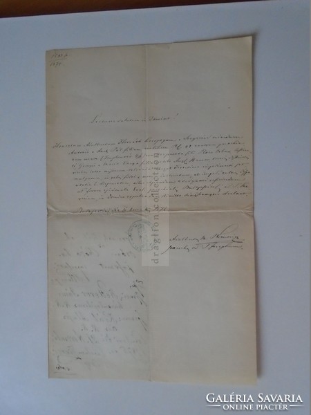 Za392.2 Old document budapest béla horváth - rose orbán - 1875 budapest