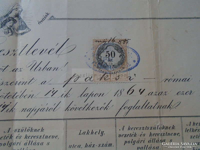 ZA391.11  Régi dokumentum  PAKS - Horváth Anna  (Lininger) -   Hanny Gábor  plébános 1885