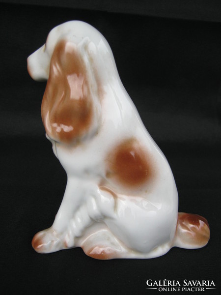 Hollóházi porcelán spániel kutya