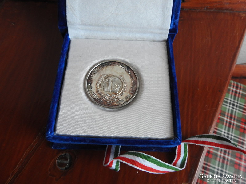 Joseph Eötvös silver commemorative medal in its original velvet box