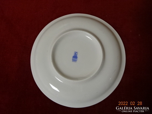 Zsolnay porcelain teacup coaster, cobalt blue border, six pieces. He has! Jókai.