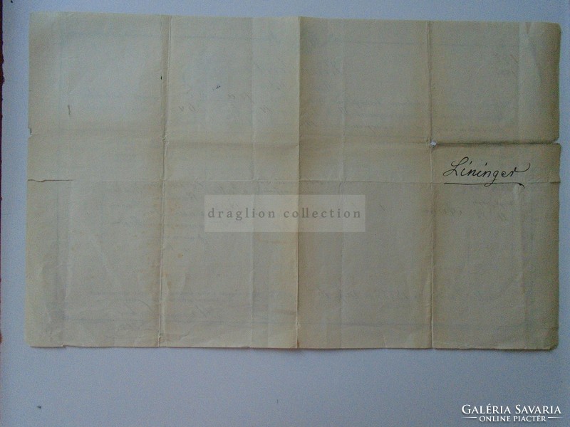 Za391.11 Old document of thick - Croatian anna (lininger) - Hanny parish priest 1885