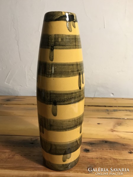 Retro Hungarian-yellow yellow vase t-160