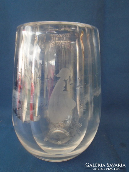 Brutally serious Scandinavian lead crystal vase from about 1930-40 serious weight