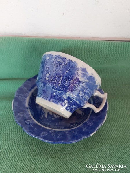 Gyönyörű porcelán kék mintás állatos  teáscsésze szett csésze nosztalgia Holland ?