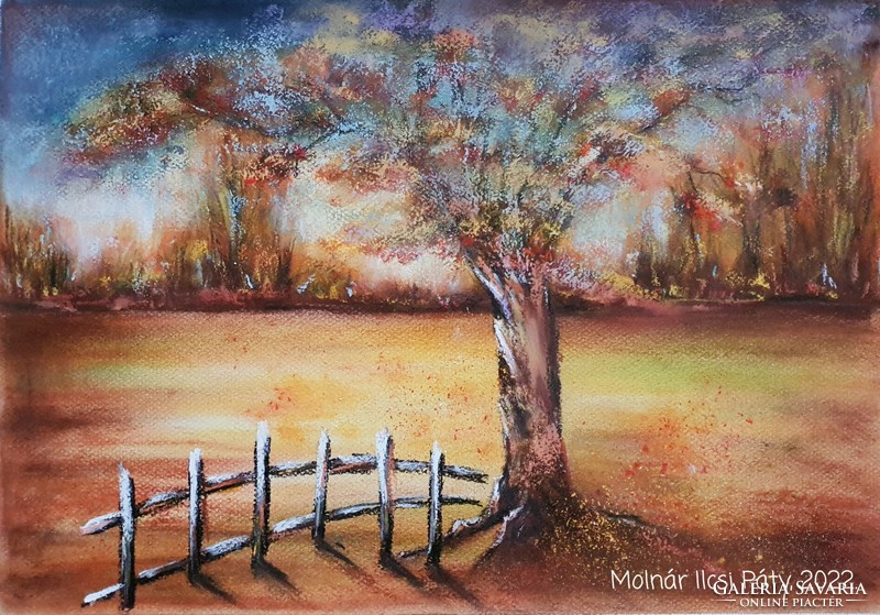 Pastel woodland - miller's own painting - soft pastel