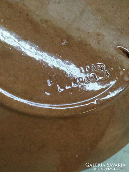 Folk glazed hand-painted ceramic jug, ornament plate for sale!