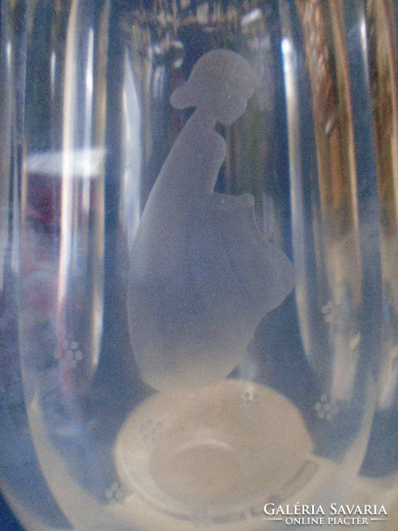 Brutally serious Scandinavian lead crystal vase from about 1930-40 serious weight