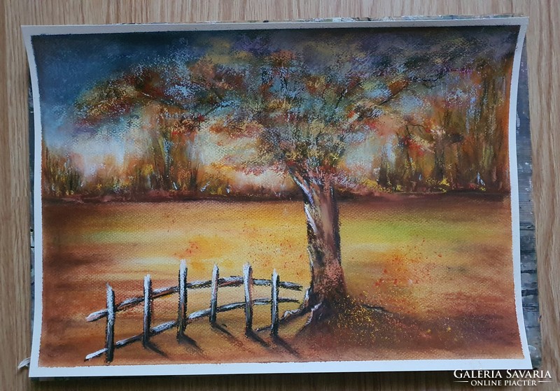 Pastel woodland - miller's own painting - soft pastel