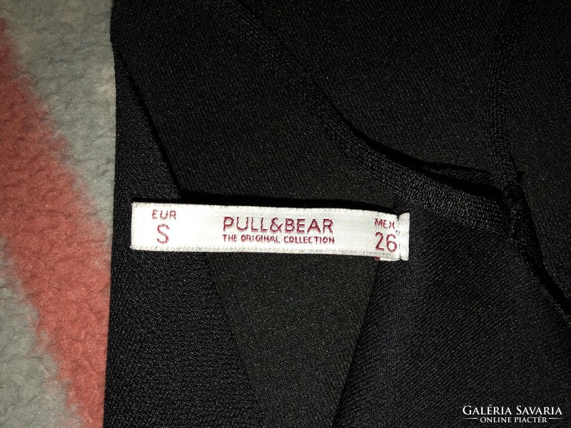 Pull&Bear elegáns fekete ujjatlan női felső ing blúz