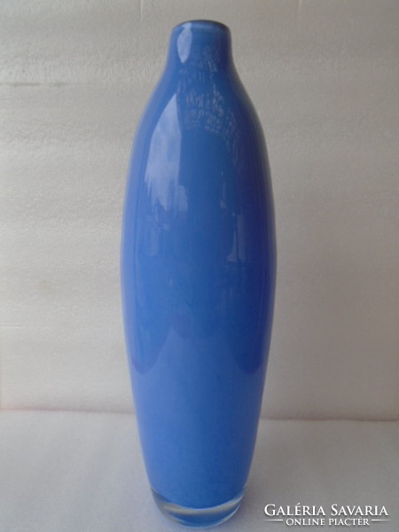 Kosta Boda svéd kézműves üveg váza, jelzett. váza