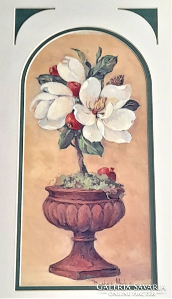 Gránátalma-fa tempera festmény