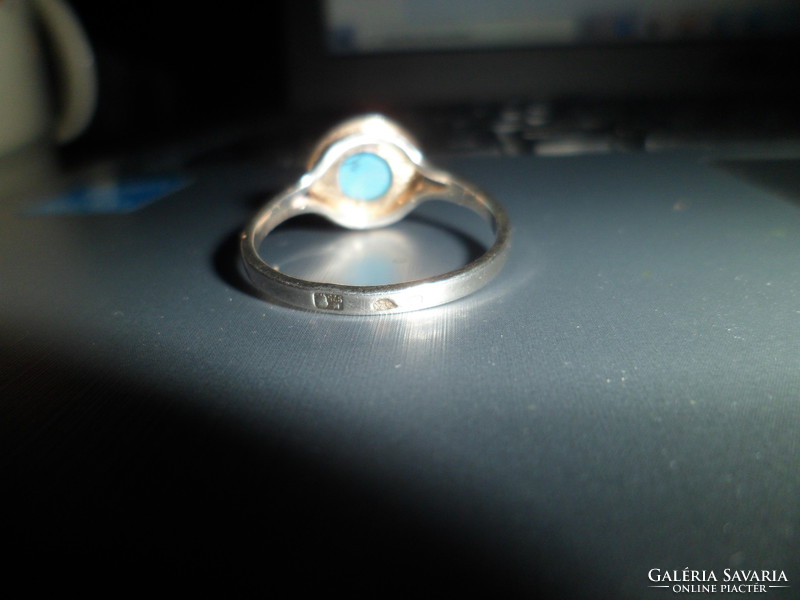Ezüst gyűrű / türkiz