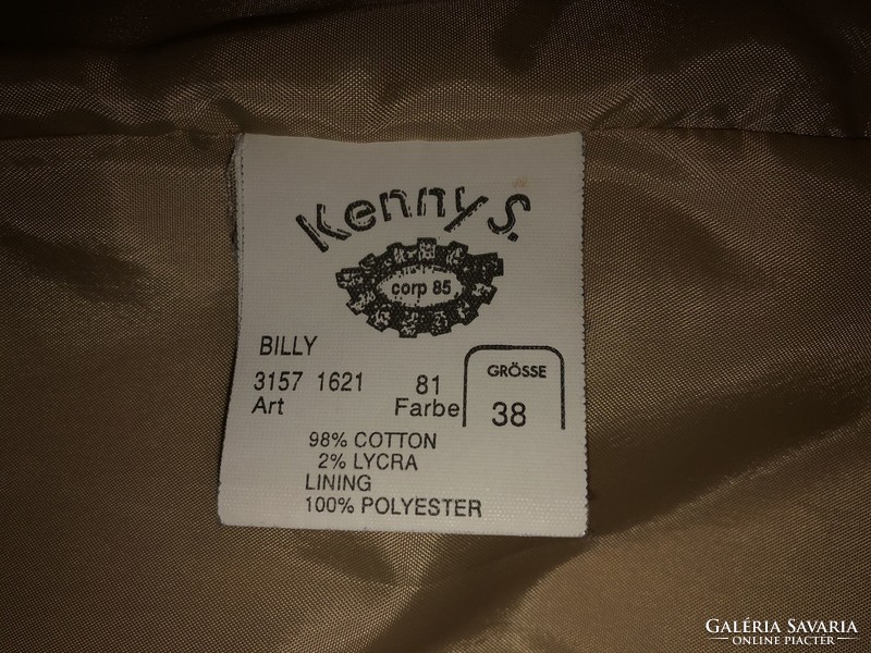 Kenny's bézs / világosbarna női bársony kabát