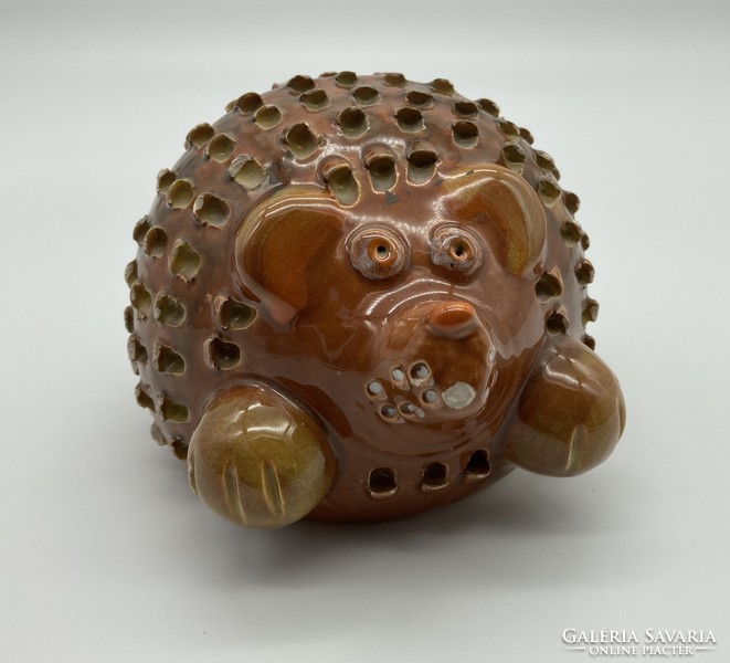 Applied ceramic hedgehog, judged, numbered