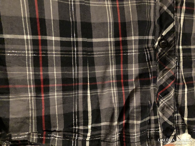 Crashone gray-black plaid shirt 158/164