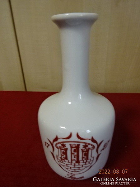 Lowland porcelain brandy bottle with soprano inscription. He has! Jókai.