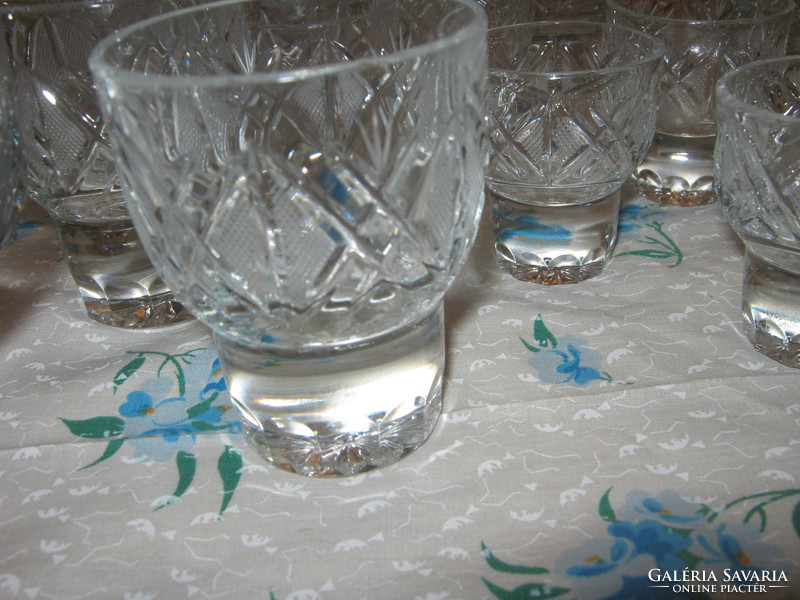 18 pcs vintage czech crystal glasses