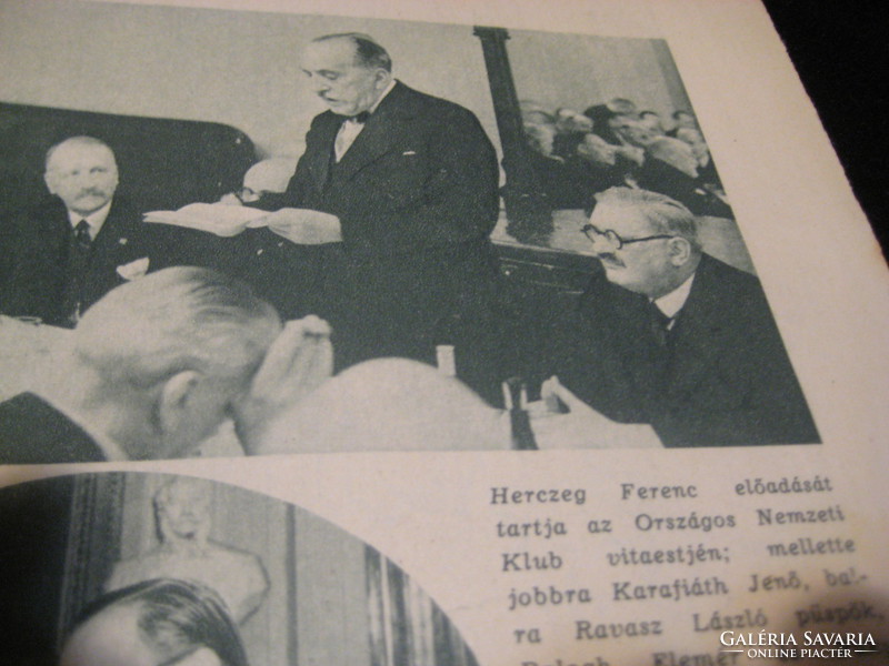 Picture newspaper from Pest Nov 1937 5. . 4 pages .With Professor Szentgyörgy at the beginning