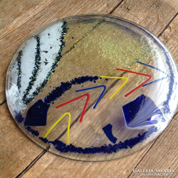 Craft ornament on glass plate