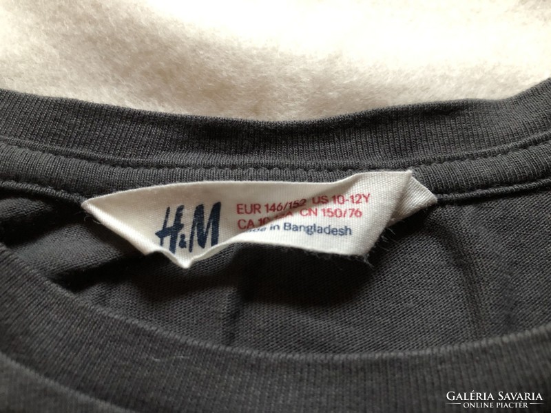 H&M Downtown Drippers szürke rövid ujjú póló