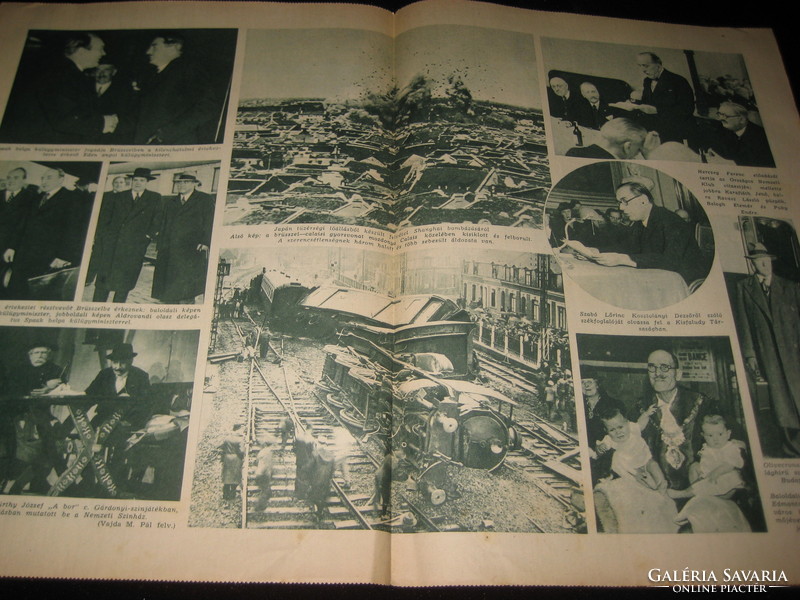 Picture newspaper from Pest Nov 1937 5. . 4 pages .With Professor Szentgyörgy at the beginning