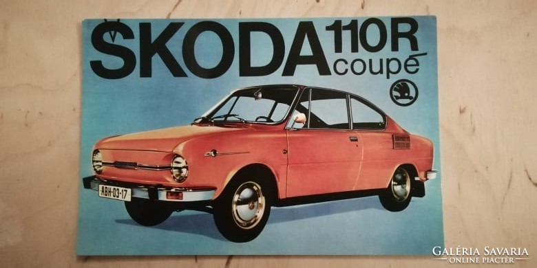 Old retro cars postcards with 11 types of pottery documentation sheets