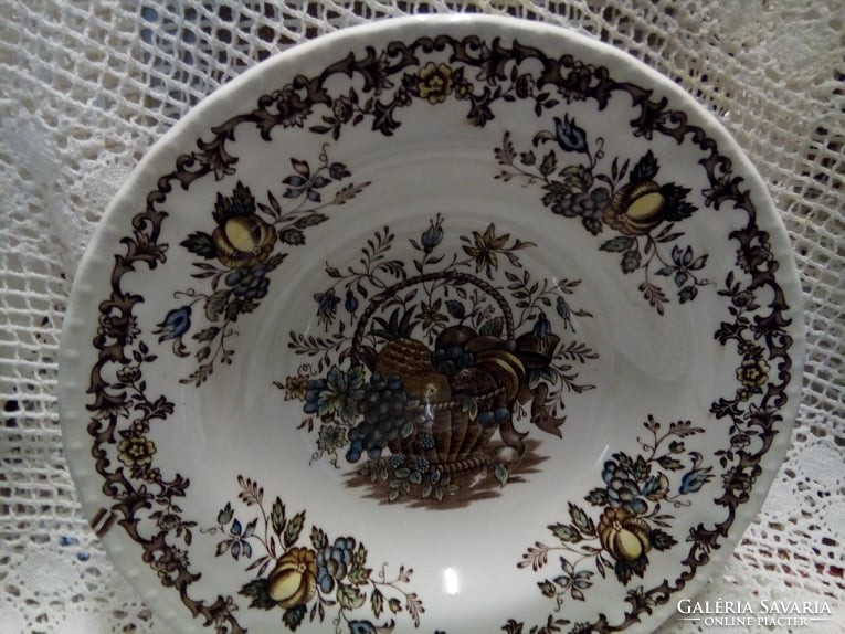 Royal tudor fruits & flowers in deep plate
