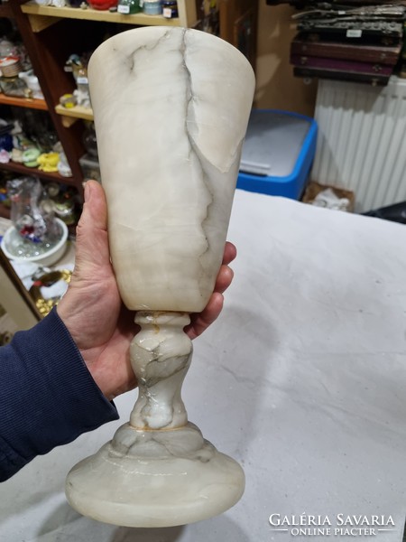 Old marble goblet