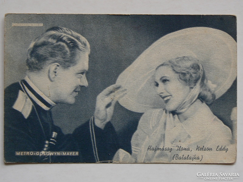 HAJMÁSSY ILONA, NELSON EDDY (METRO-GOLDWYN M. FOTÓ 1920 KÖRÜL, POST CARD, KÉPESLAP (9X14 CM) EREDETI