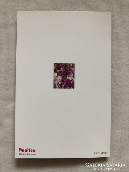 Floral flip postcard - small pocket
