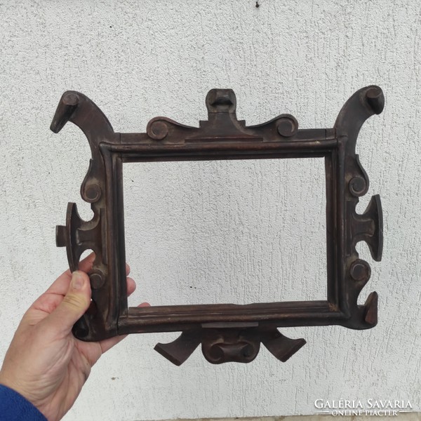 Carved antique wooden frame, baroque rococo
