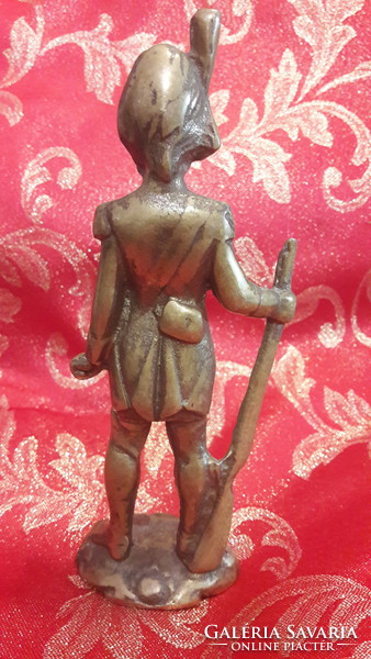 Réz katona szobor 3. - XVIII. századi puskás, gránátos (M2263)