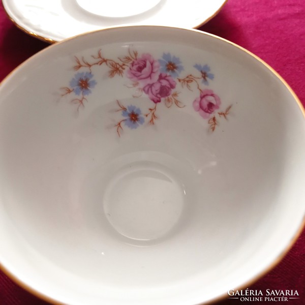 Antik Bavaria porcelán teás csésze tányérral